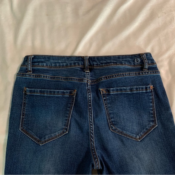 Kensie Sz 8/29 Effortless Ankle Mid Rise Dark Blue Straight Jeans - Picture 4 of 10